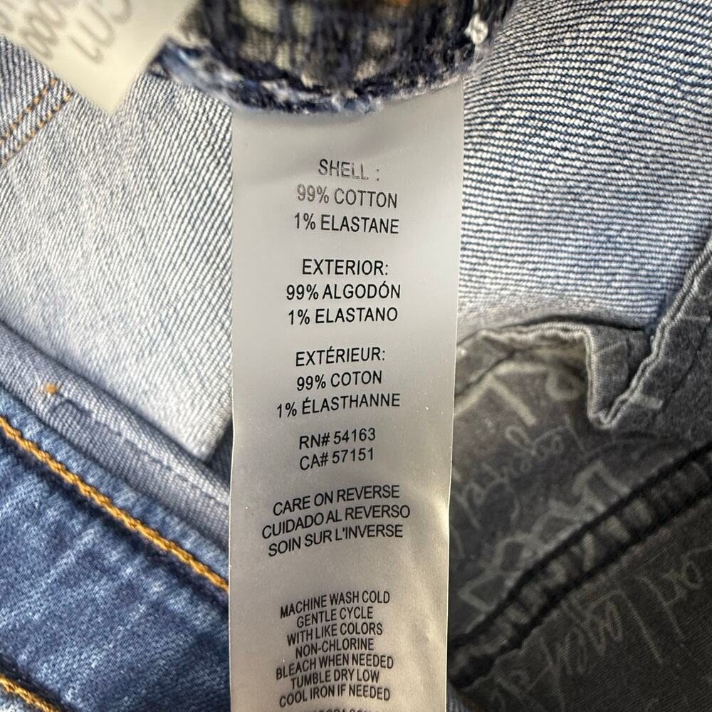 Karl Lagerfeld Paris Jeans Women's 16 Blue Cannes Straight High Rise L2TK2276 - Picture 7 of 14